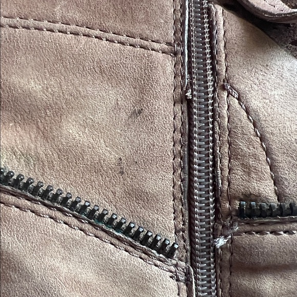 MJUS Ankle Boots Booties Beige Leather Perforated Women’s Size 37 - Picture 6 of 12